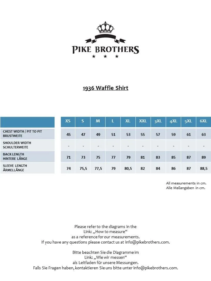 1936 Waffle Shirt, Black - Pike Brothers