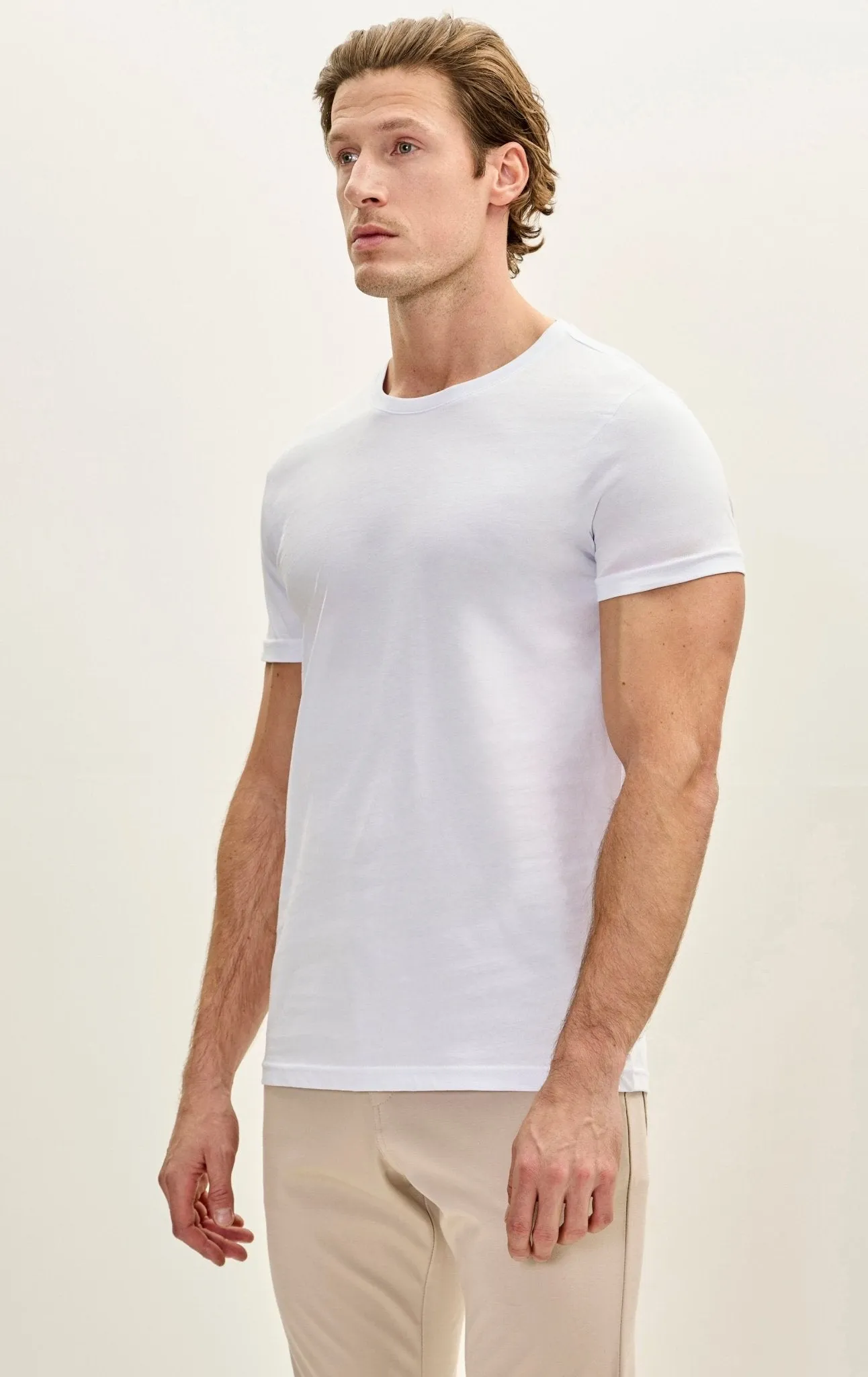 3-pack Cotton Crew-Neck T-Shirt - White