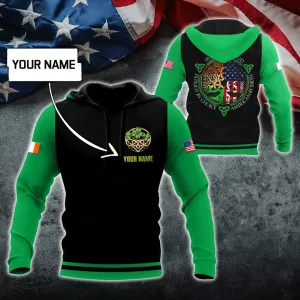 3D All Over Printed Irish St Patrick Day Unisex Shirts Custom Name