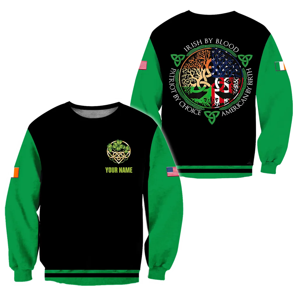 3D All Over Printed Irish St Patrick Day Unisex Shirts Custom Name