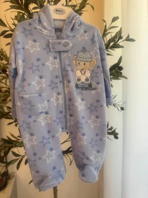 Baby Boy Fleece Overall – Elephant Design