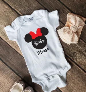 Baby Minnie Mouse -  Infant Onesie - First Time Visit - Family Matching T Shirts