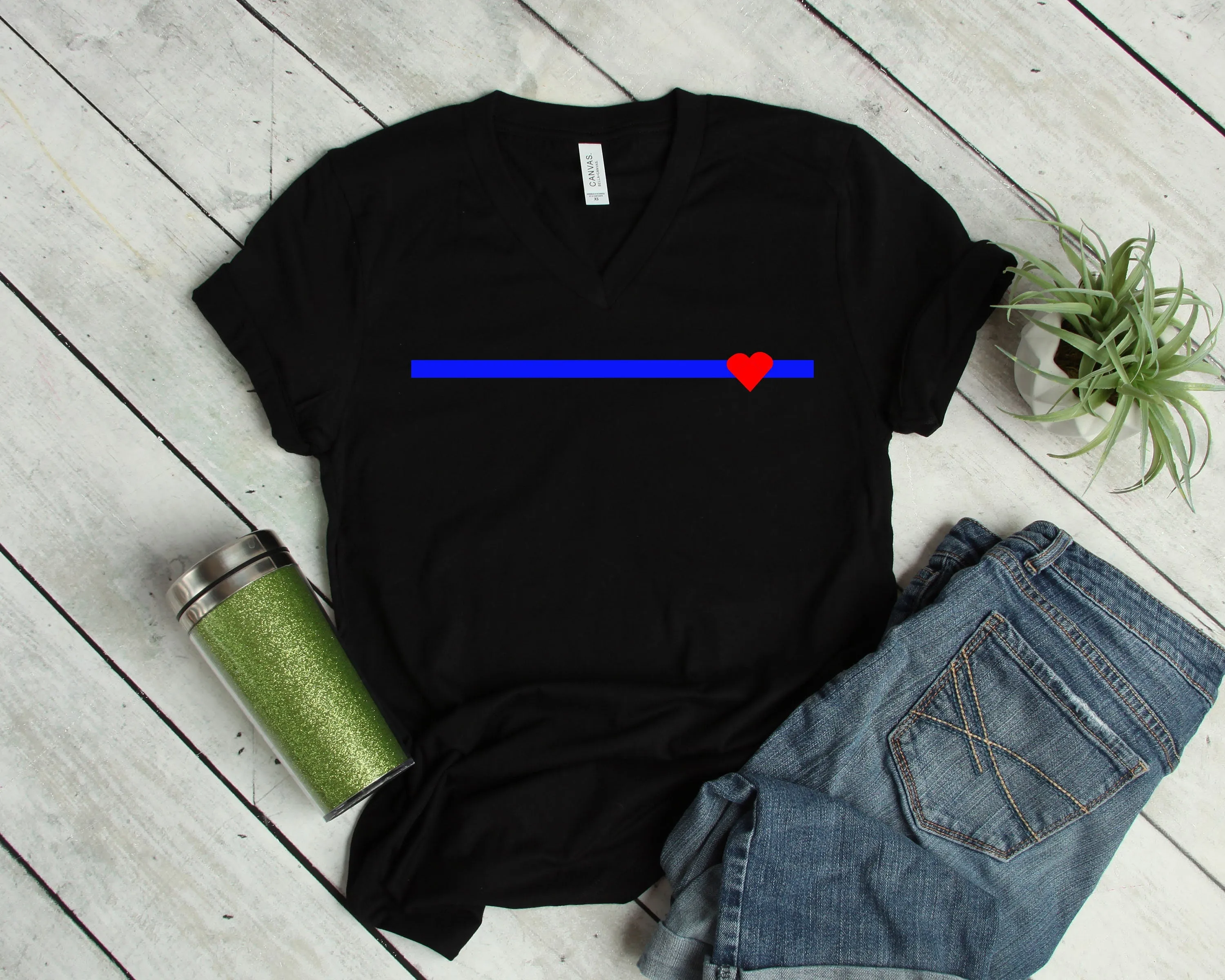 Back the Blue T Shirt - Police Officer Wife Shirt - Blue Line Shirt - Blue Lives Matter - Police Wife Shirt - Police Love Shirt