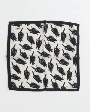 Black Cat Silk Pocket Square