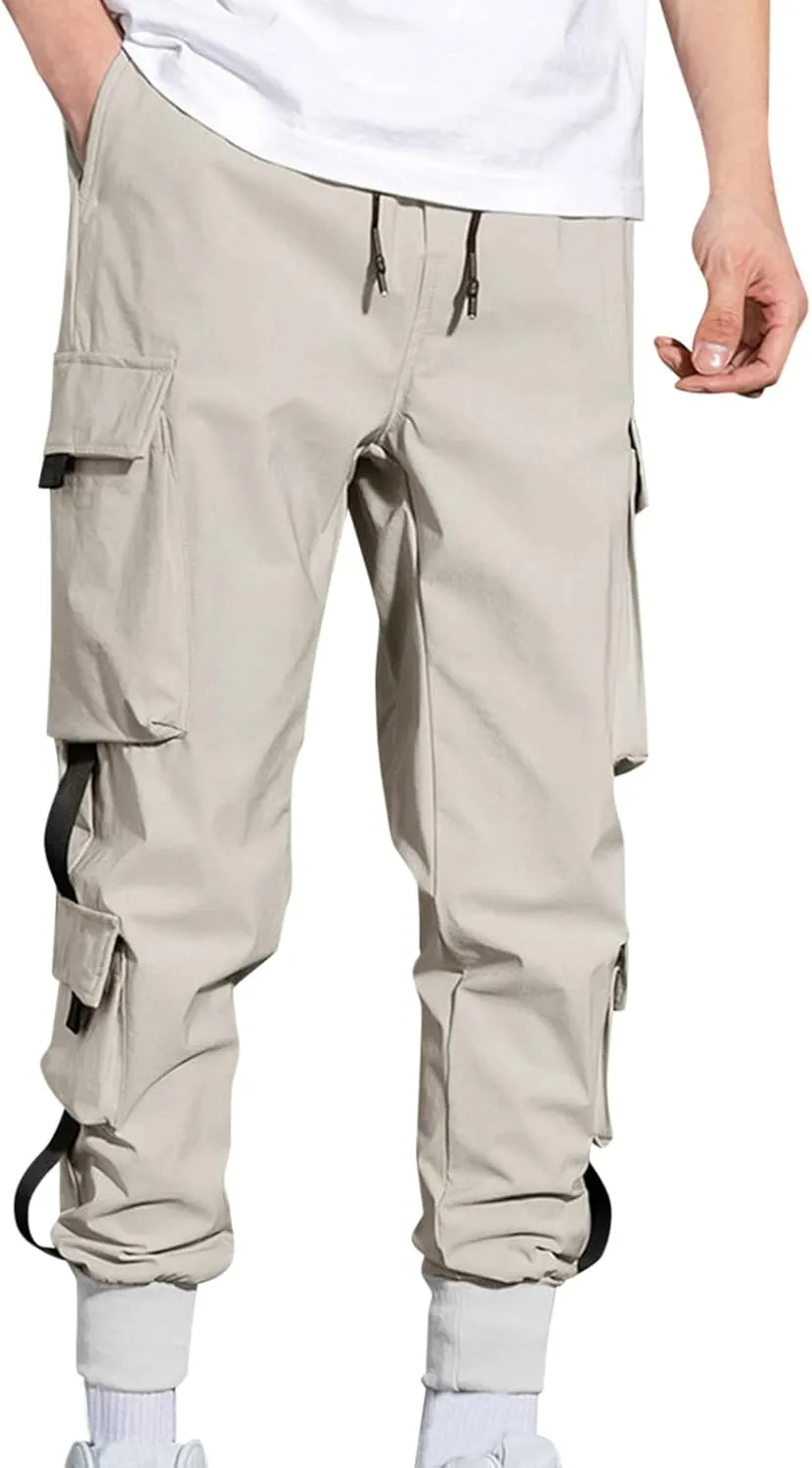 Cargo Sweatpants for Men Mens Lounge Pants Men Casual Pants Hip Hop Harem Pants Streetwear Tactical Track Pants Cargo