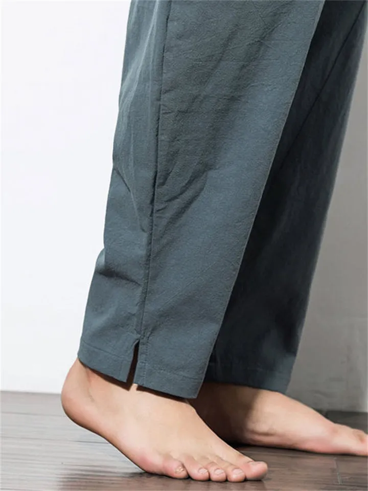 Casual Cozy Drawstring Linen Pants for Men