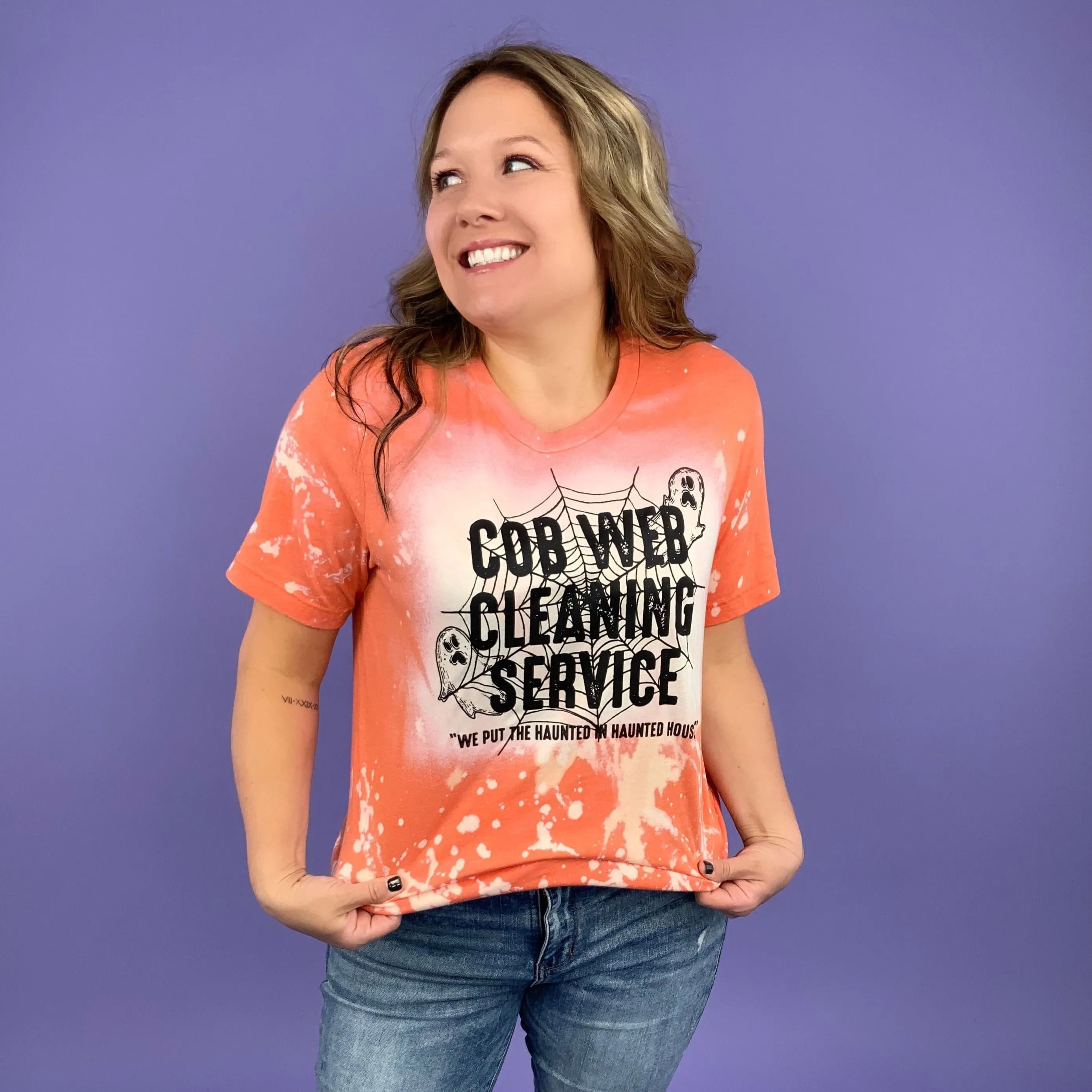 Cob Web Cleaning Service Graphic Tee