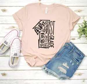 Copy of 1st Grade Teacher T Shirt - First Grade Teacher T Shirt - Teacher T Shirts - Grade Level Shirts - Grade One Team facebook
