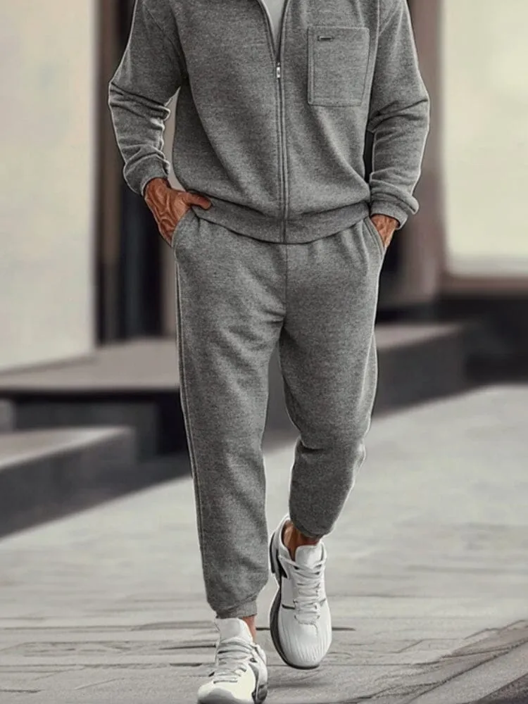 Cozy Athleisure Jacket Jogger Pants Set