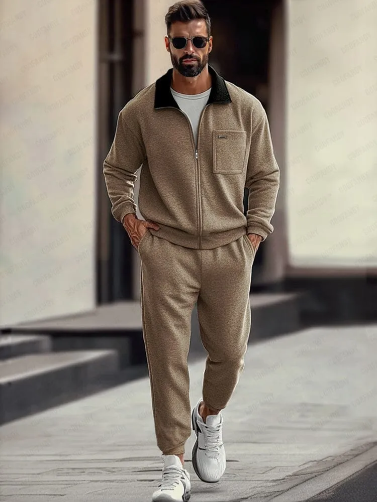 Cozy Athleisure Jacket Jogger Pants Set