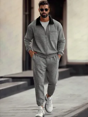 Cozy Athleisure Jacket Jogger Pants Set