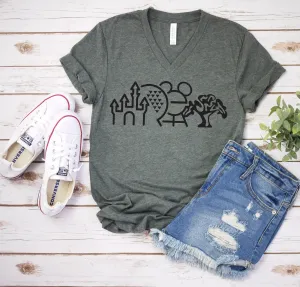 Disney Parks T Shirt - Family Matching Shirts -Epcot - Magic Kingdom - Animal Kingdom - Hollywood Studios
