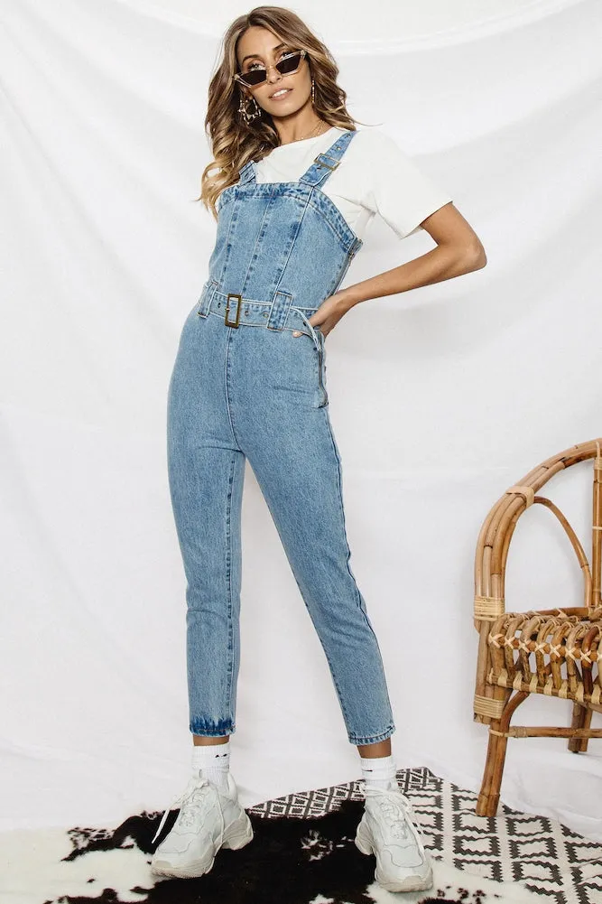 Dont Be A Stranger Overalls Denim Blue