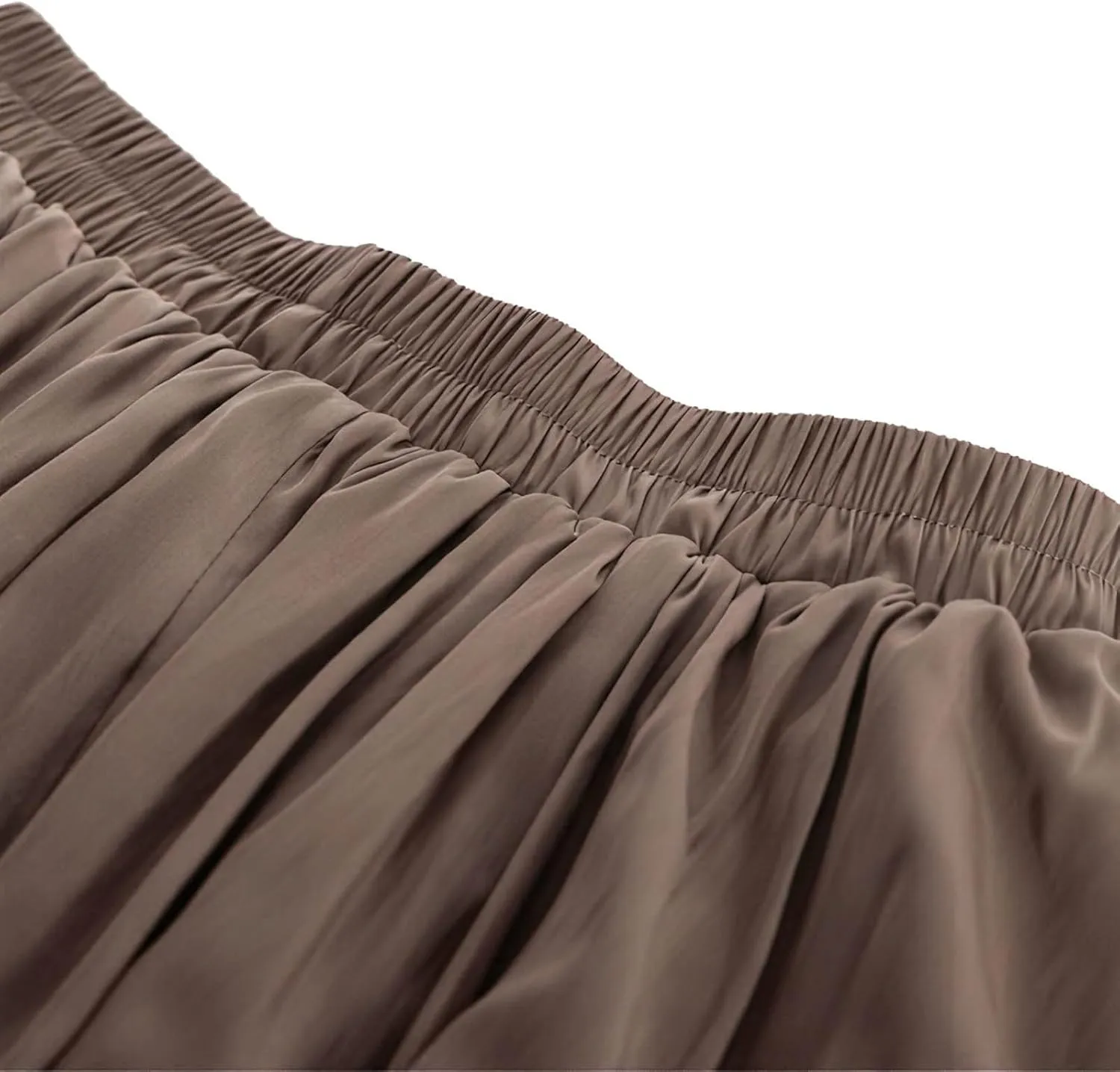 Double Layered Long Skirt for Women Trendy Asymmetrical Ruffle A Line Skirts Vintage High Waisted Long Skirt