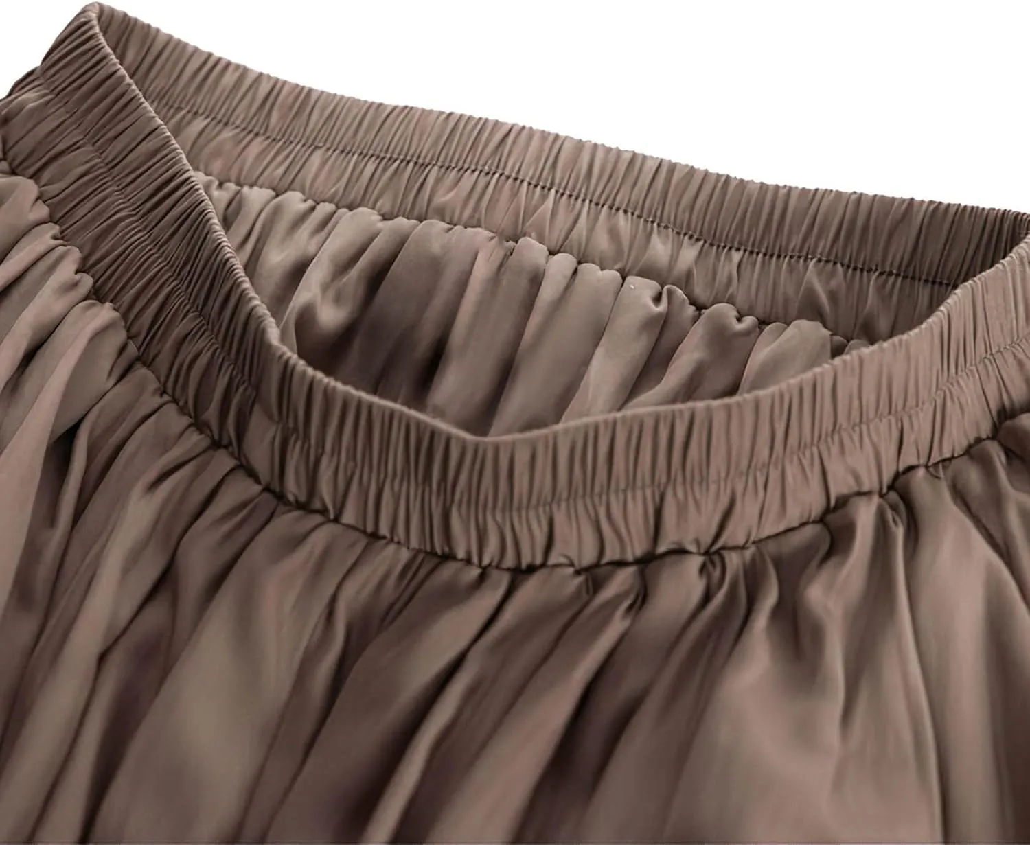 Double Layered Long Skirt for Women Trendy Asymmetrical Ruffle A Line Skirts Vintage High Waisted Long Skirt