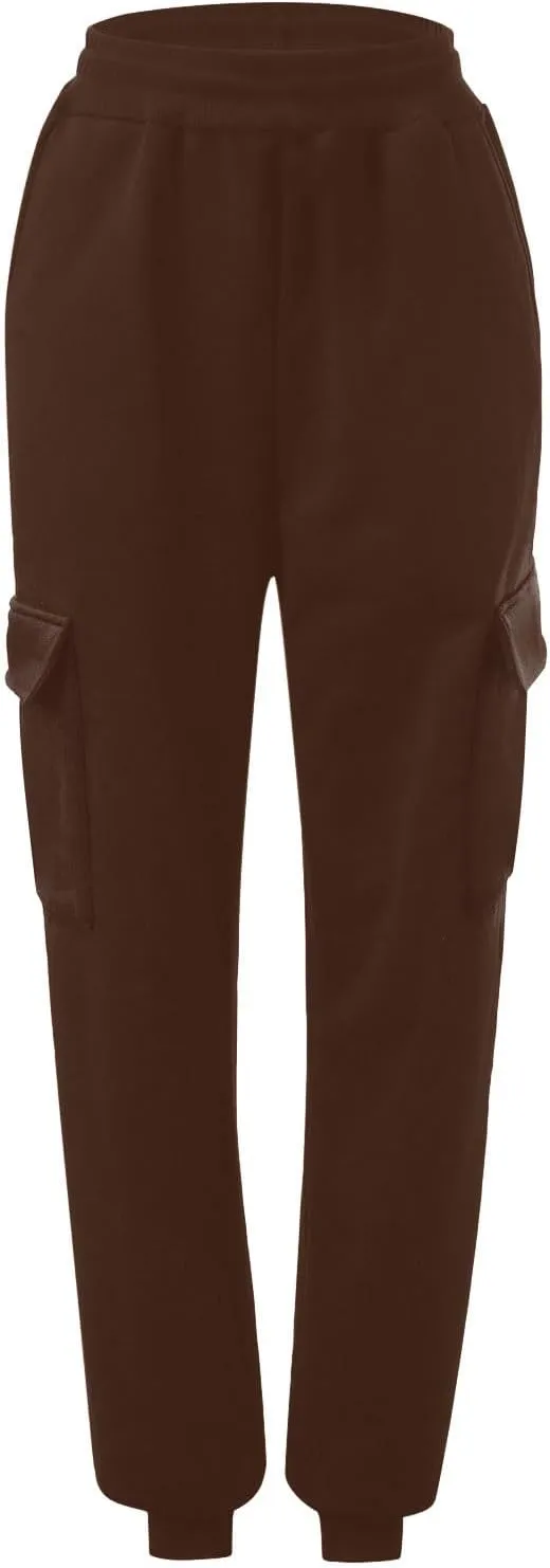 Elastic Ankle Baggy Sweatpants Joggers Women Cinch Bottom High Waist Cargo Pants Oversized Y2k Trouser with Pockets