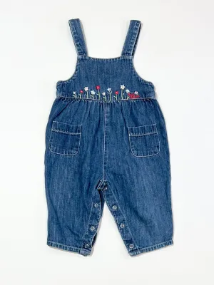 Embroidered denim overalls - Size 0