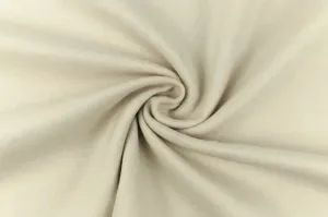 End of bolt: 1.5 yards of Premium Oyster Beige Hue Wool Blend Melton Coating Solid Woven-remnant