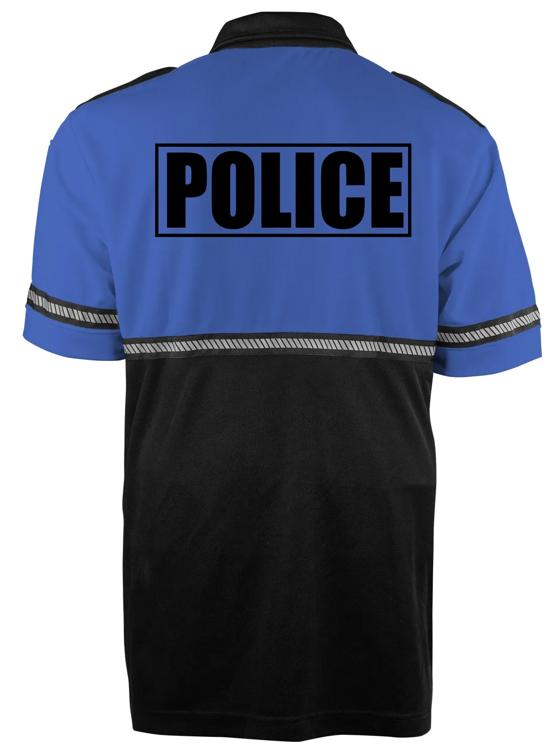 First Class Two Tone Police Bike Patrol Shirt with Zipper Pocket and Hash Stripes