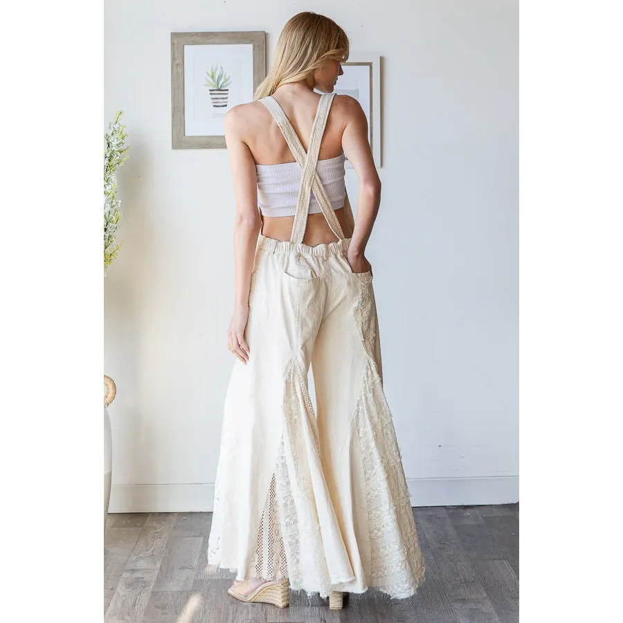 Flared Lace Overalls