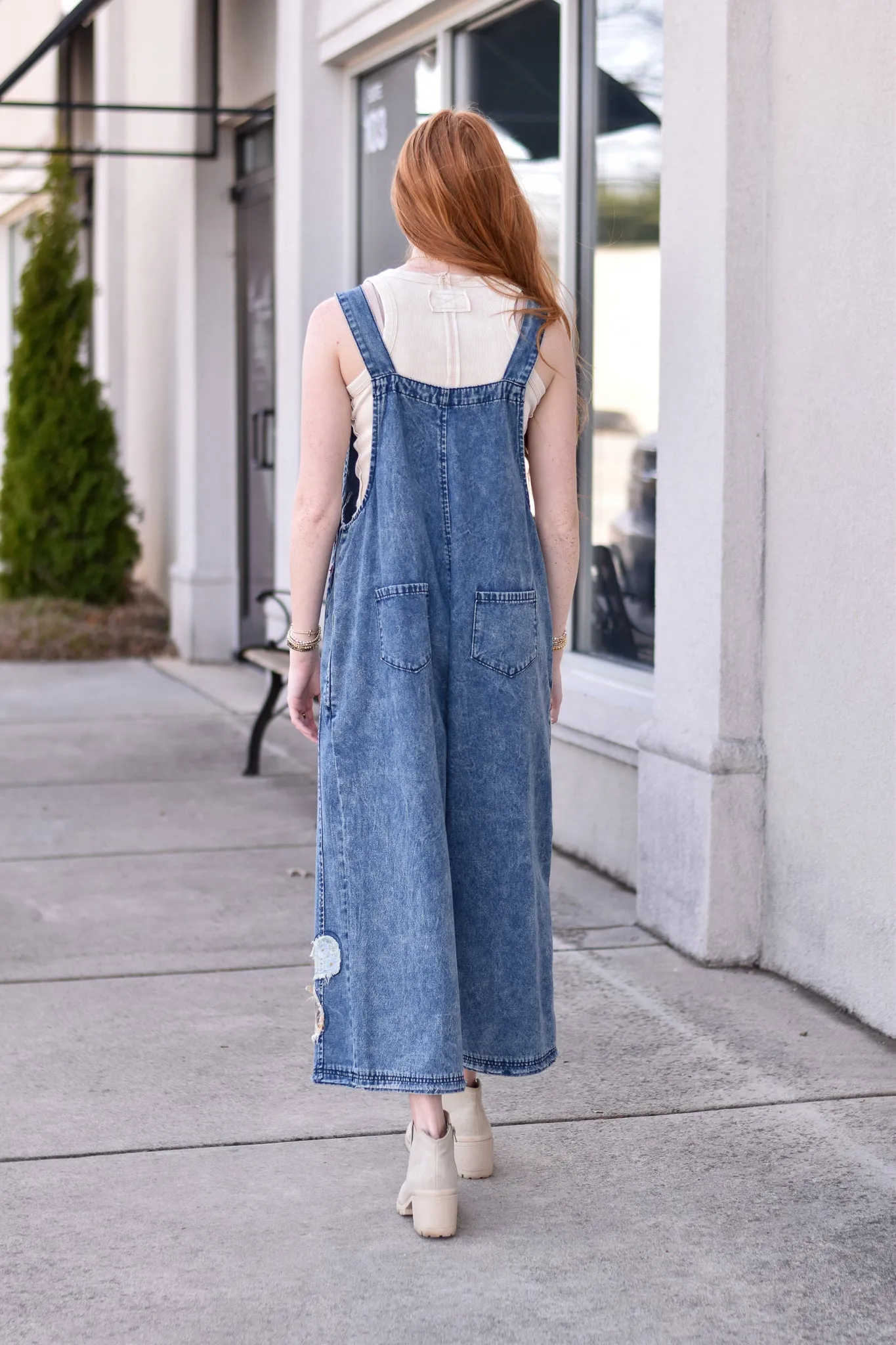 Floral Patch Overalls