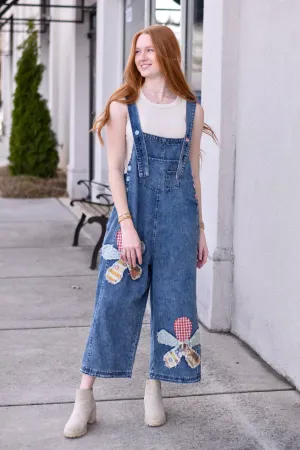 Floral Patch Overalls