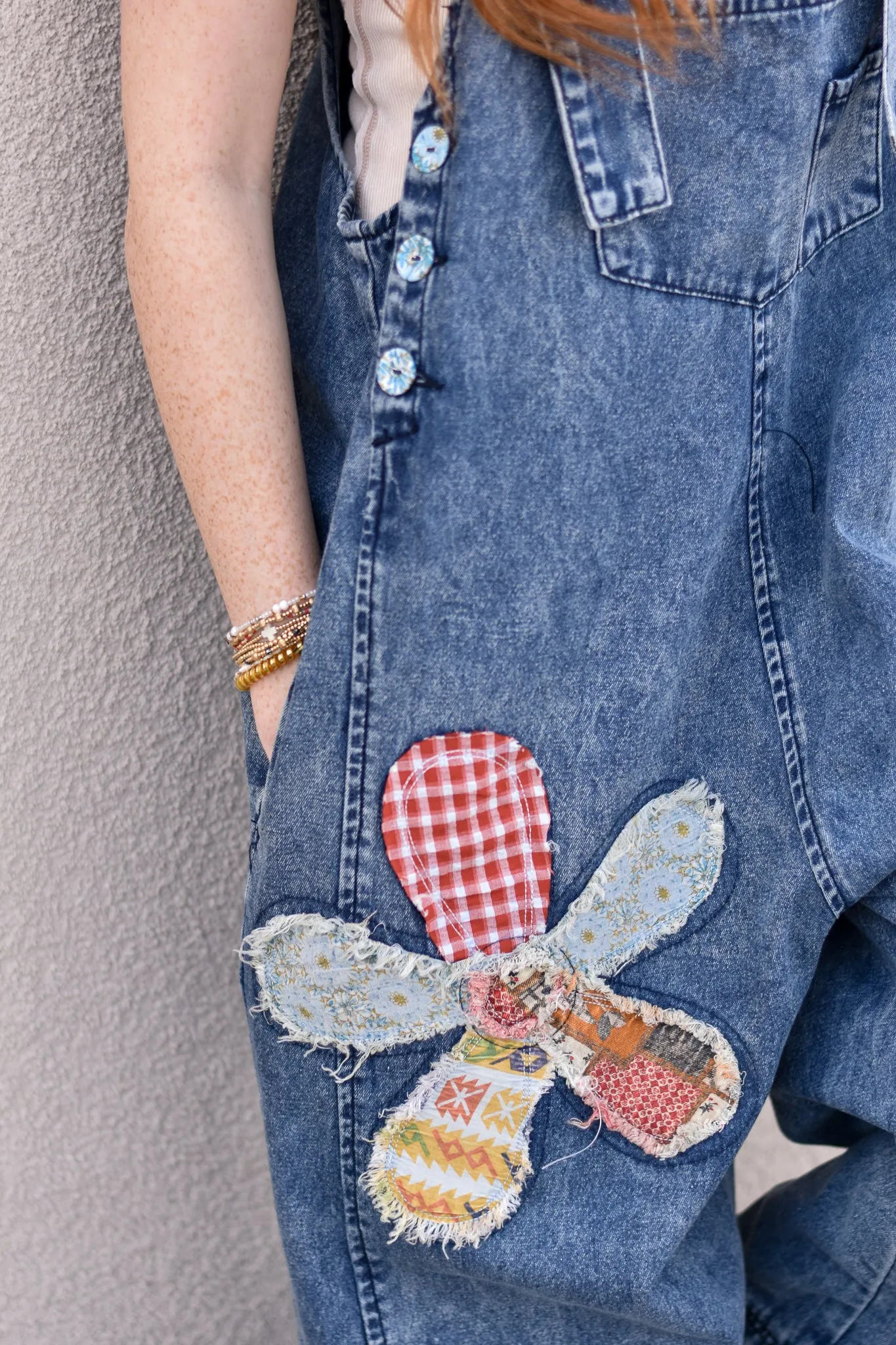 Floral Patch Overalls