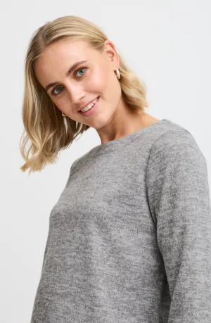 Fransa Velina Blouse Light Grey Melange
