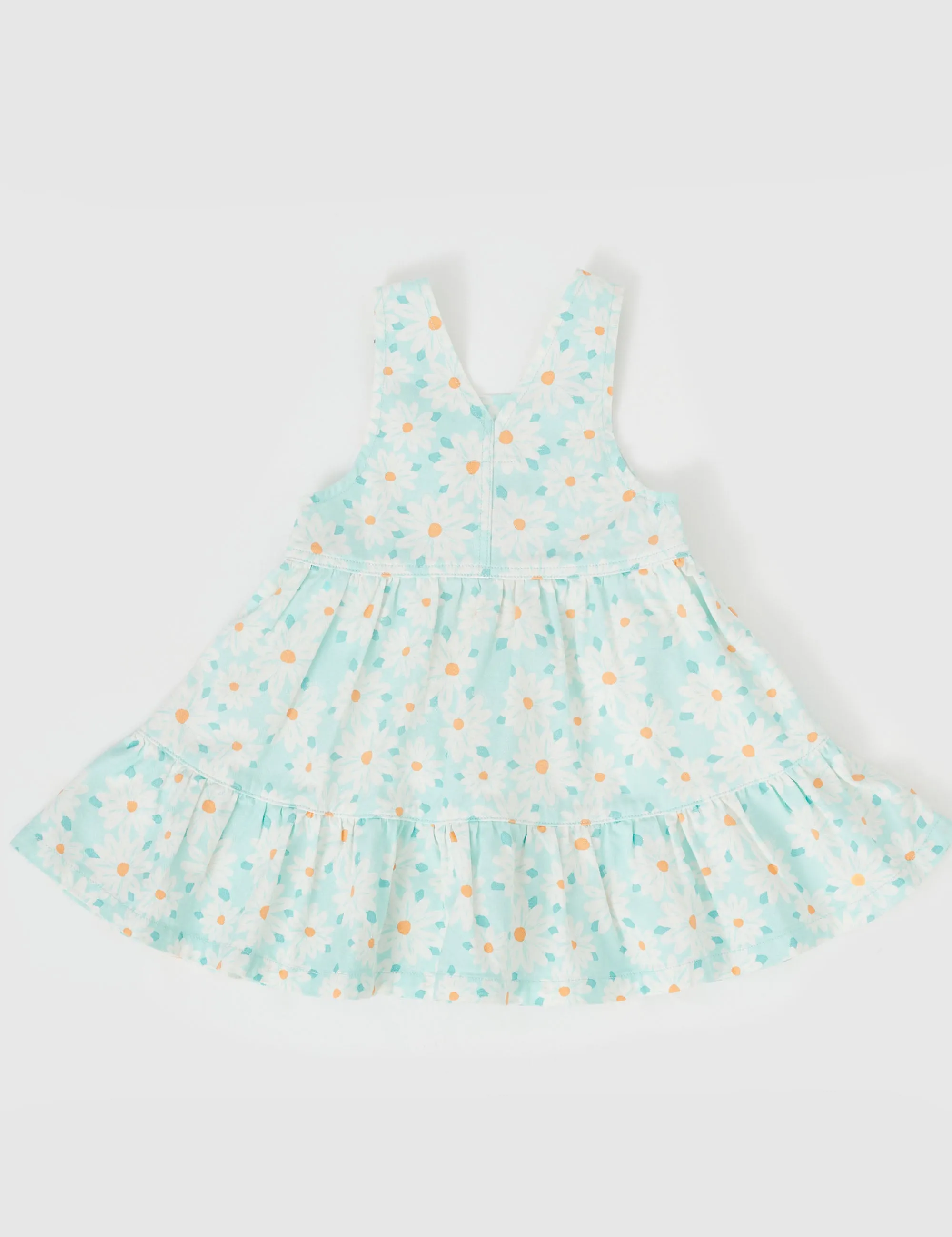 Goldie   Ace Tully Tiered Pinafore Dress Daisy Delight Lagoon