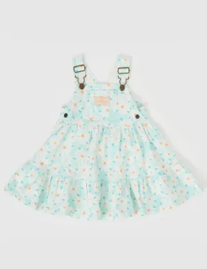 Goldie   Ace Tully Tiered Pinafore Dress Daisy Delight Lagoon