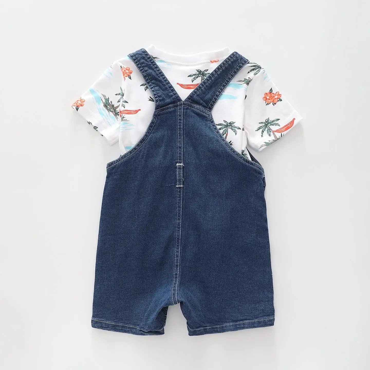 Infant and Toddler Boys Island Overalls 2 Piece Set