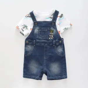 Infant and Toddler Boys Island Overalls 2 Piece Set