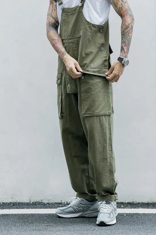 Japanese Washed-Denim Bib Overalls