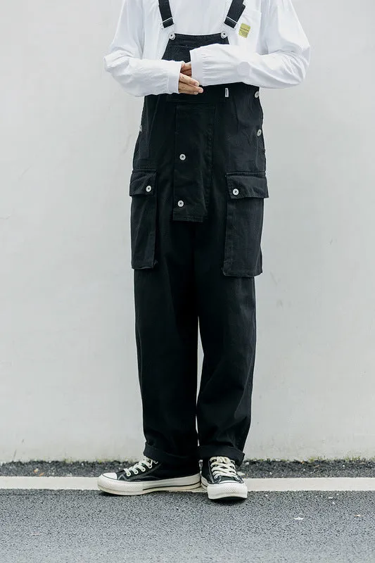 Japanese Washed-Denim Bib Overalls