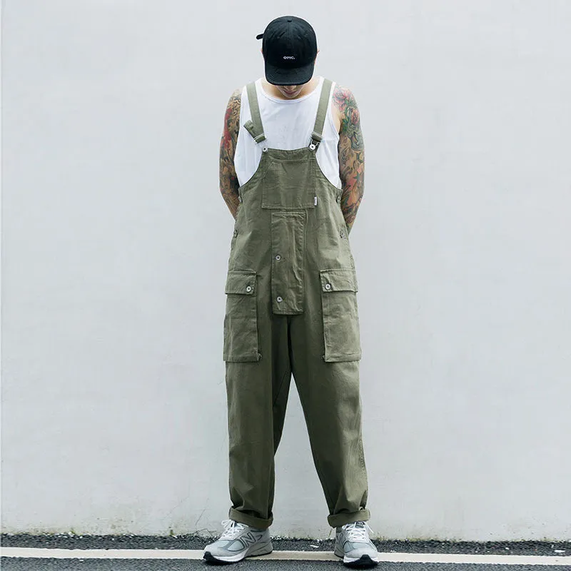 Japanese Washed-Denim Bib Overalls