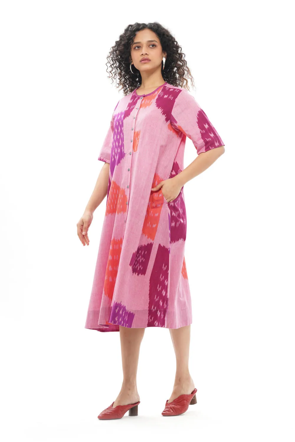 KIKU YOKE DRESS