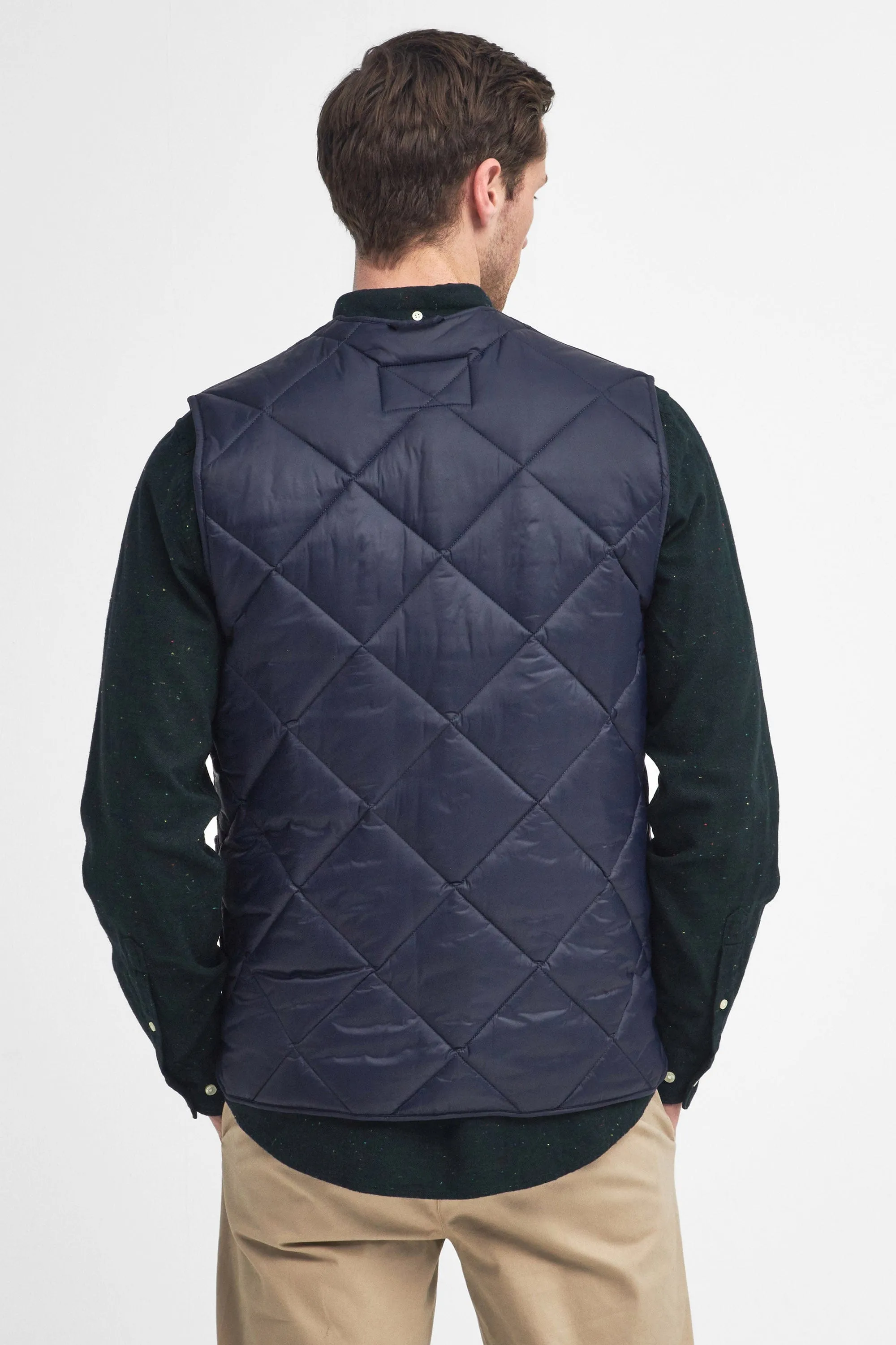 Large Box Quilted Liner - Navy