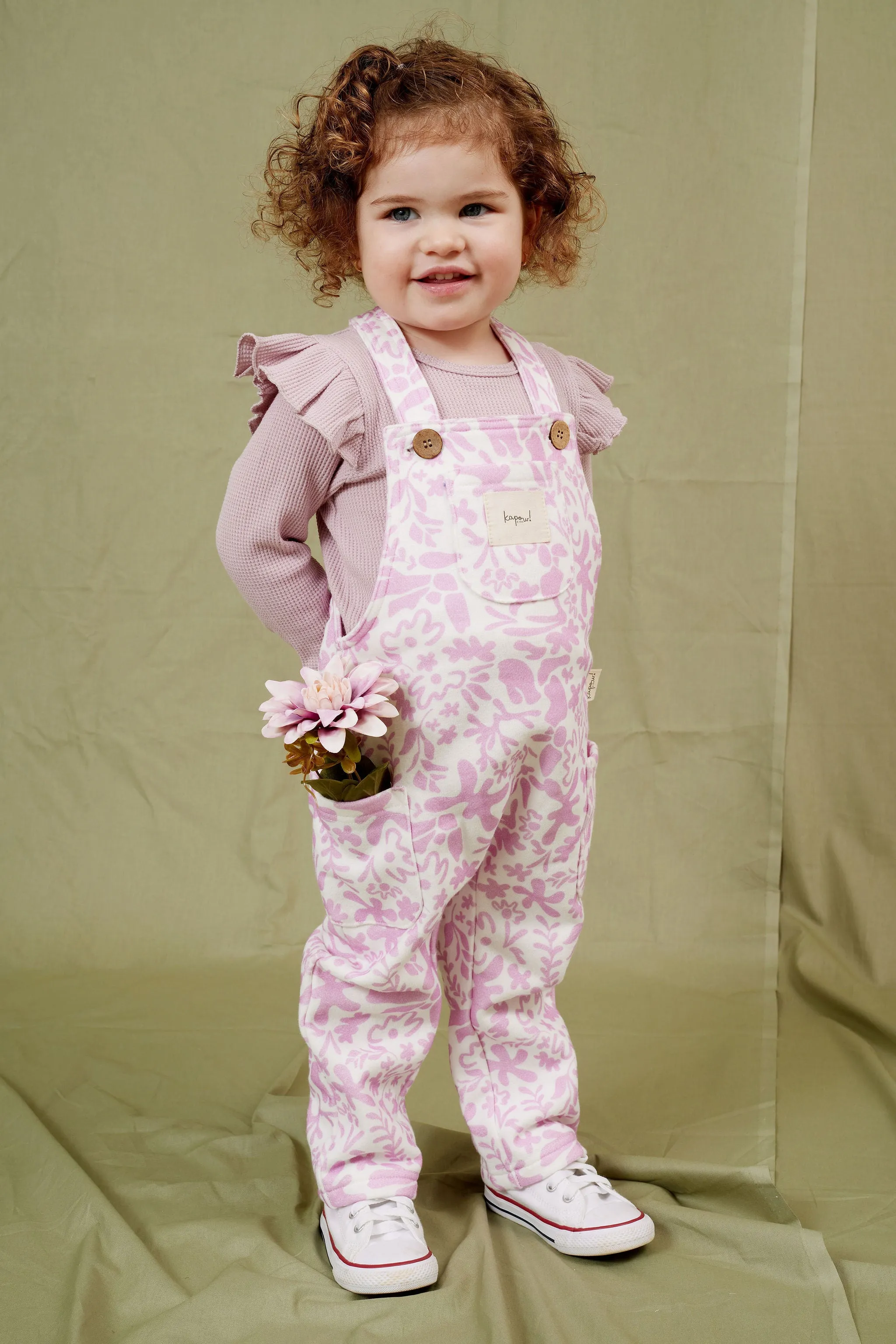 Lavender Fleece Overalls