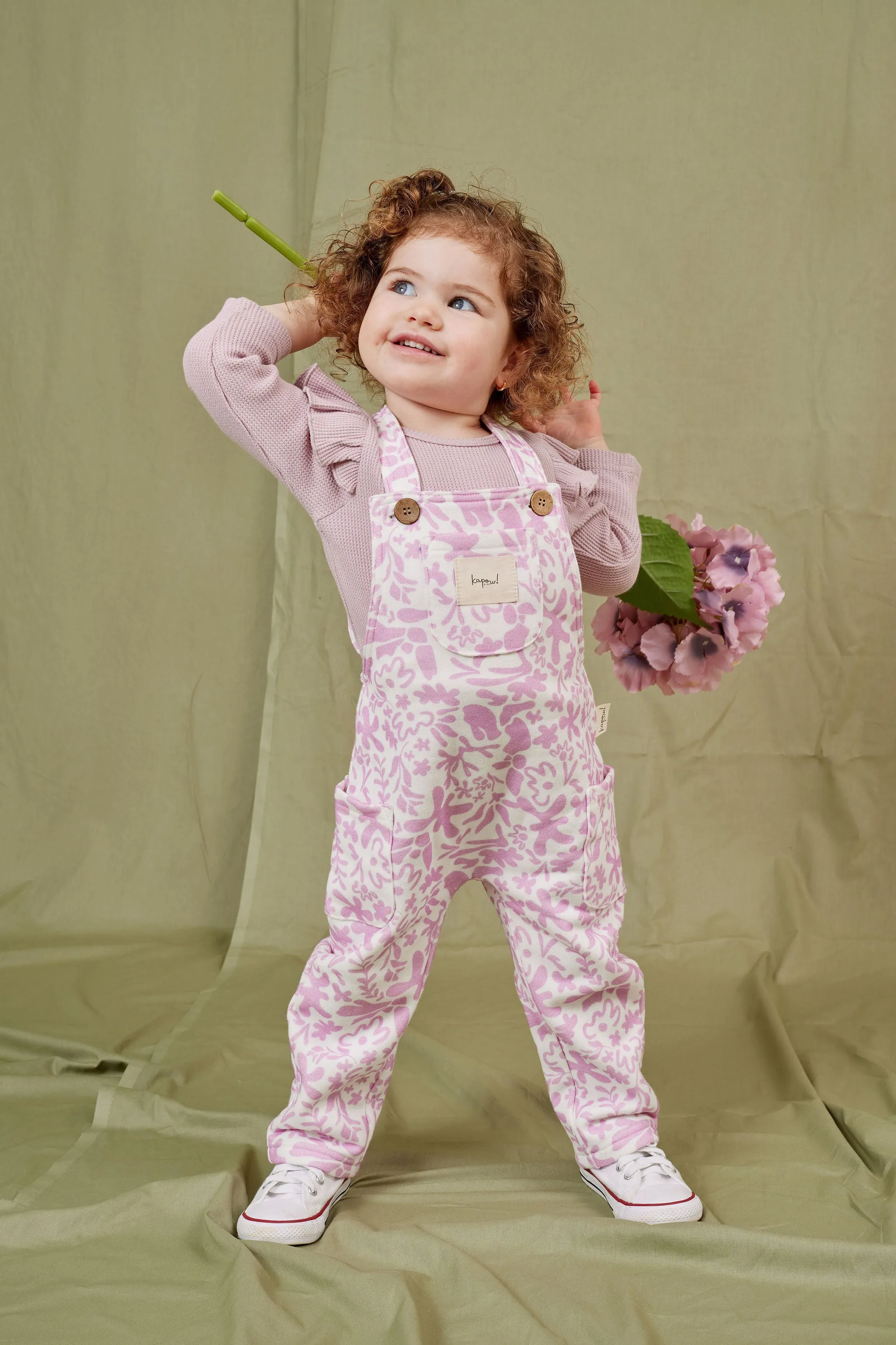 Lavender Fleece Overalls