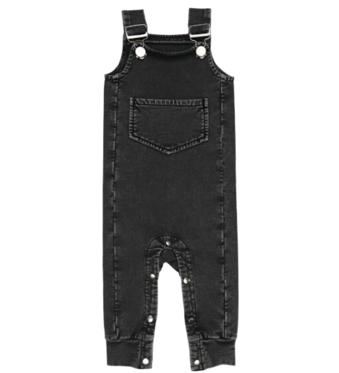 L'oved Baby - Faux Denim Overalls in Black (12-18mo)
