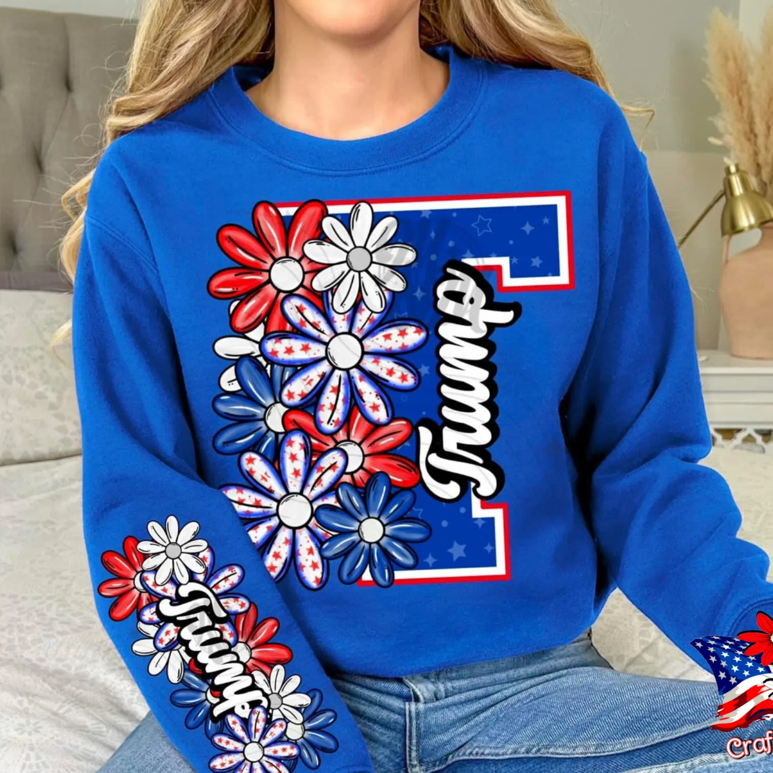 MAGA Trump Floral Crewneck