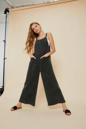 Mel Gauze Overall in Black