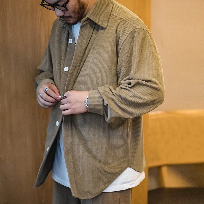 Men's Warm Japanese Corduroy Shirt