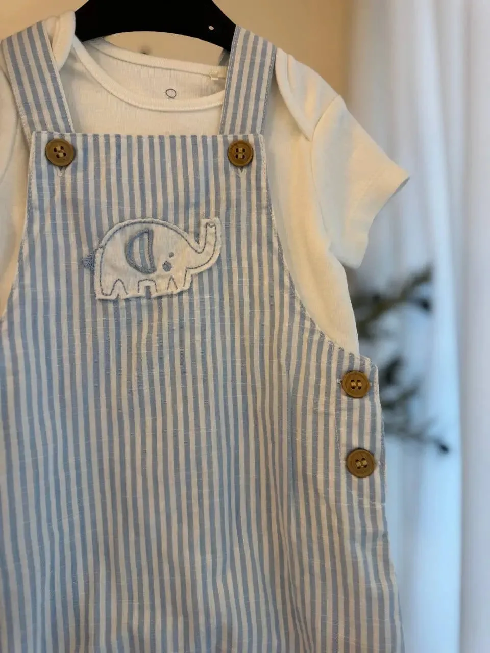Mothercare Baby Boy 2 Pcs Elephant Overall