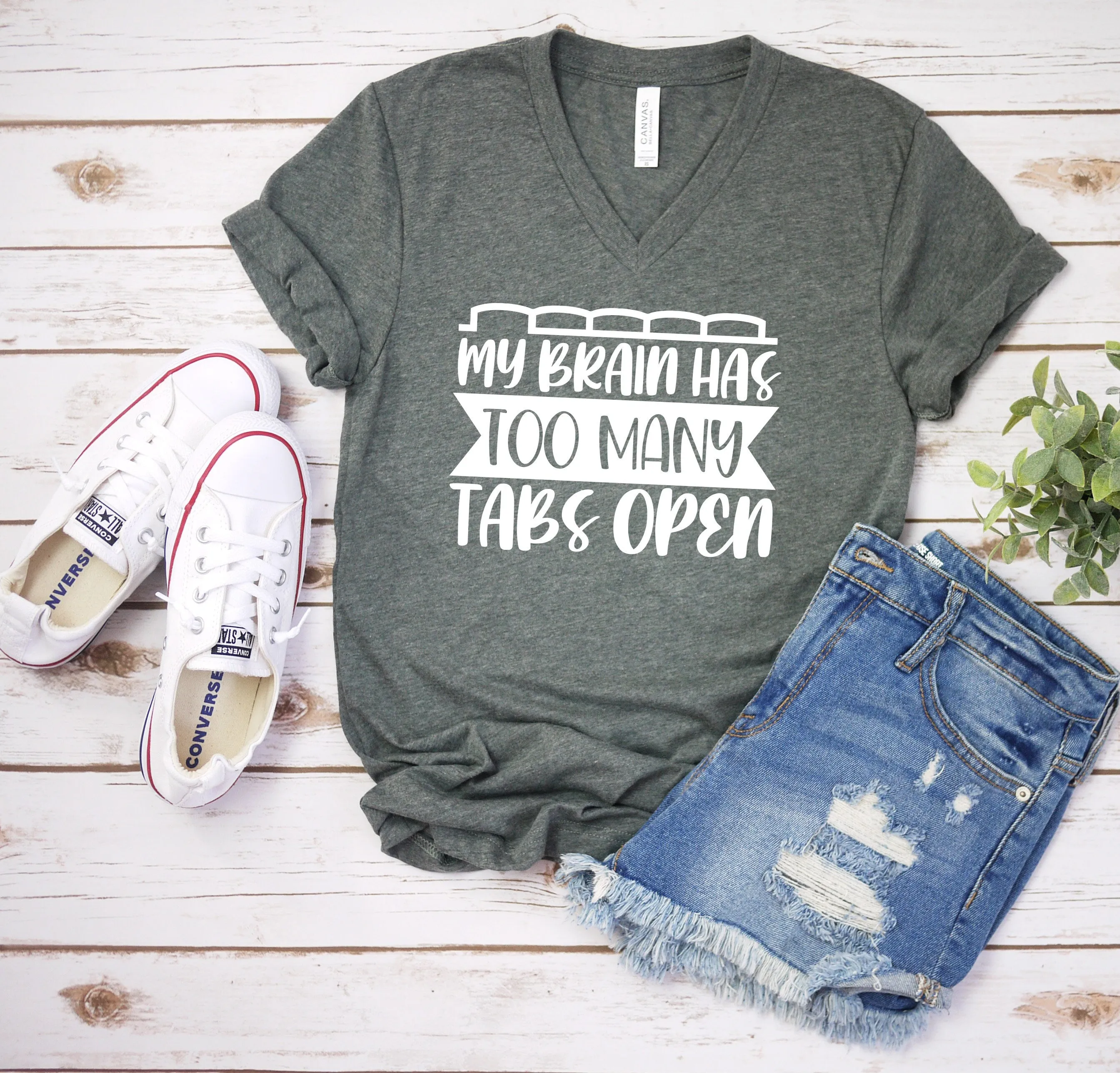 My Brain Has Too Many Tabs Open T Shirt - Funny Sarcastic T Shirt - Humor Shirt