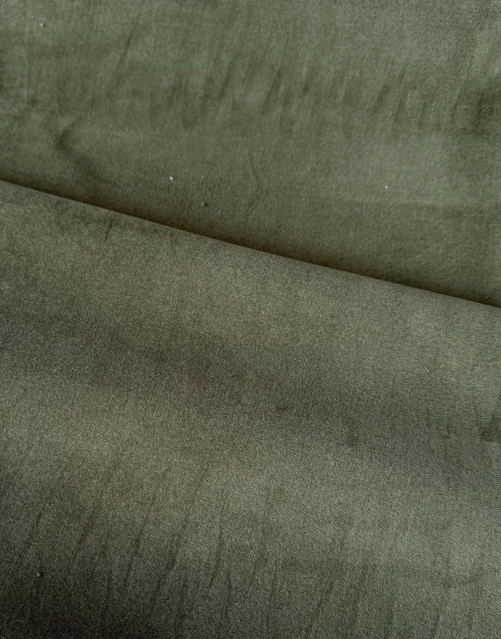 Olive Green Cotton Velvet Fabric