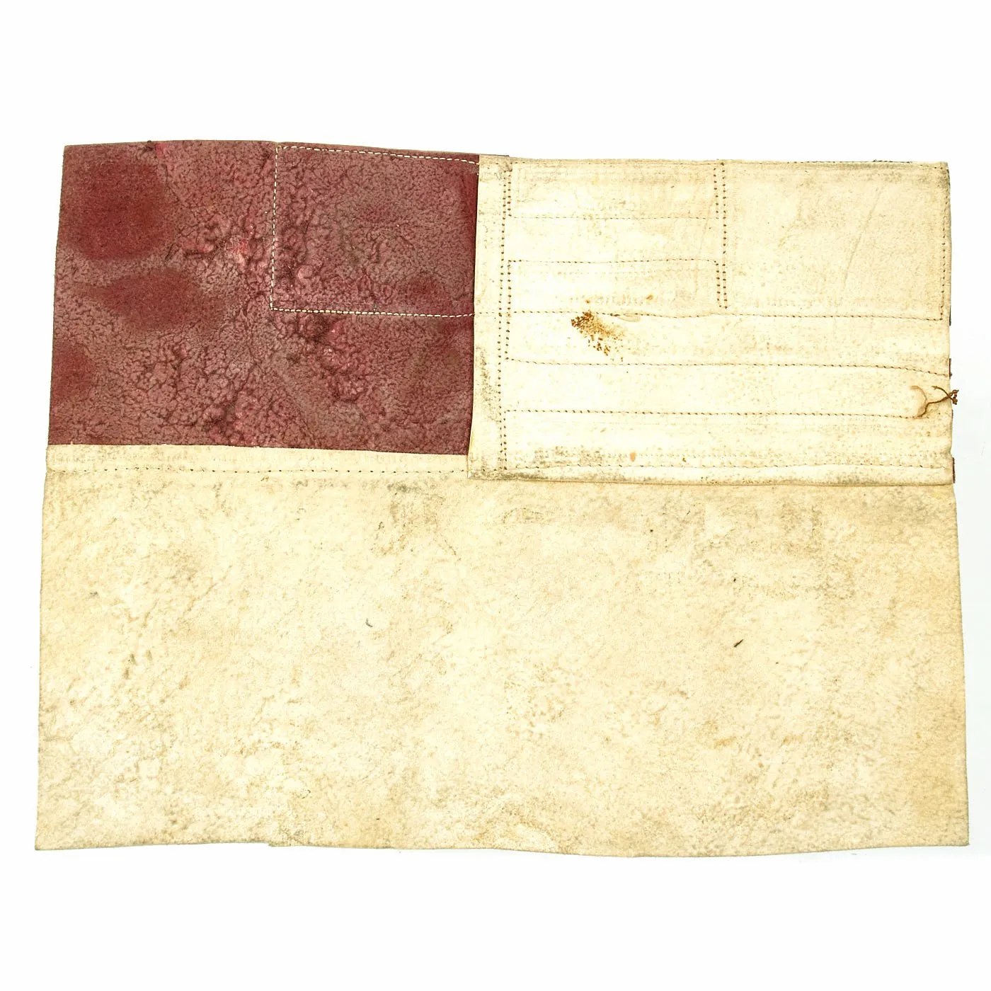 Original U.S. WWII USN Navy Shanghai China Hand Painted Leather Blood Chit