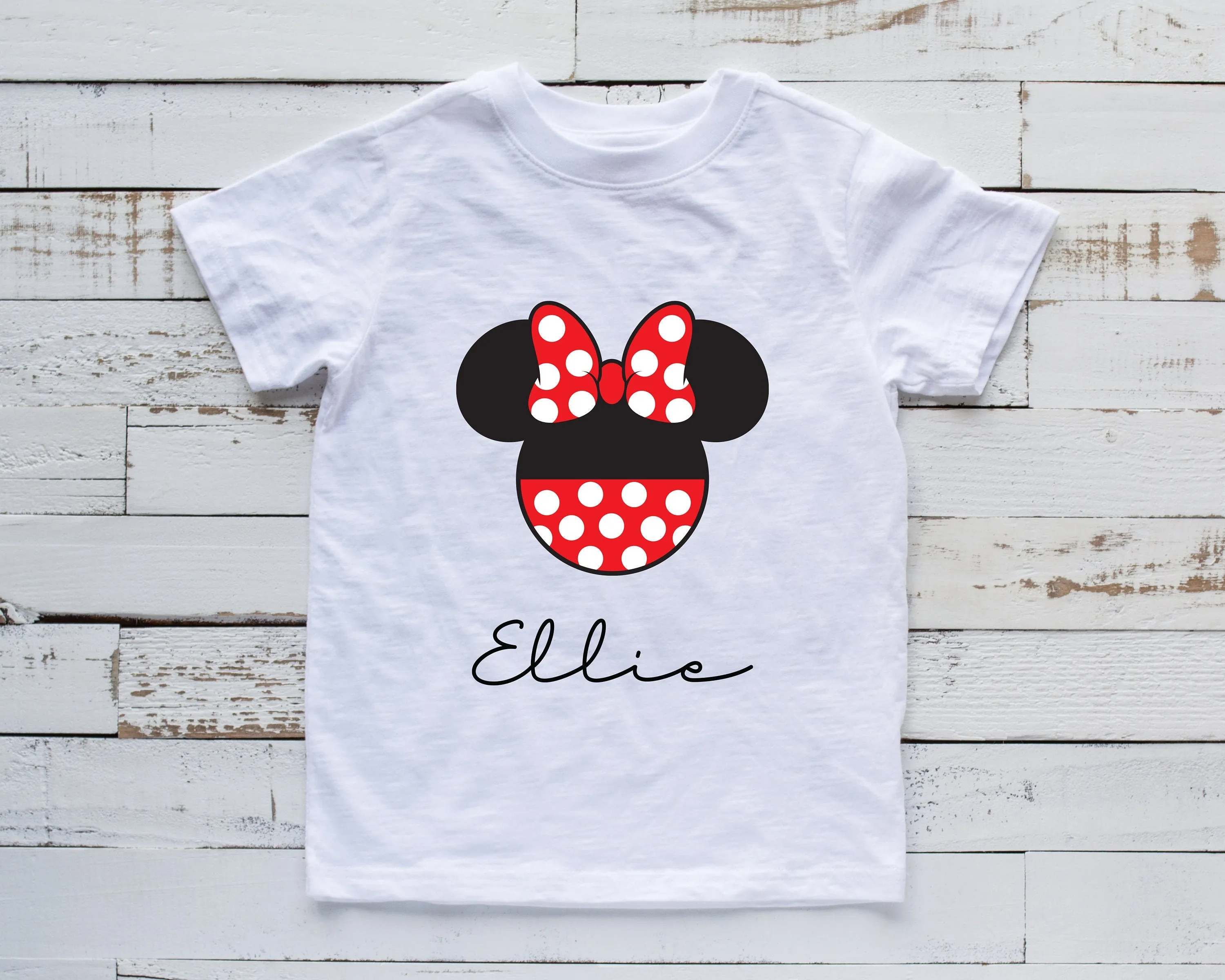 Personalized Minnie Mouse Disney T shirt -Infant Toddler and Youth - Matching Family Shirts