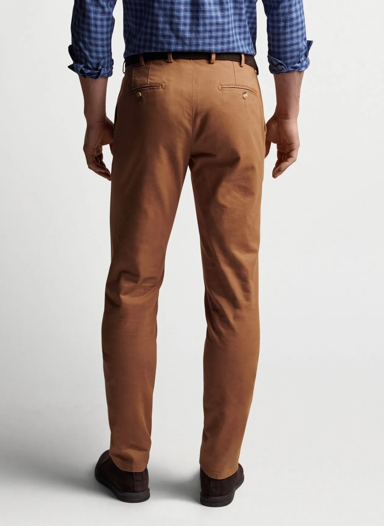 Peter Millar Pilot Twill Flat Front Trouser | British Tan