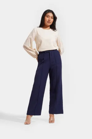 Pintuck Full Length Cozy Pants